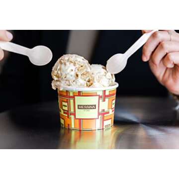 Gmark 4" Mini Wooden Spoons 100 ct, Biodegradable Compostable Birchwood (100pcs/bag) GM1042A