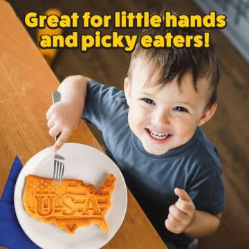 Patriotic USA Waffle Maker for Fun Breakfasts