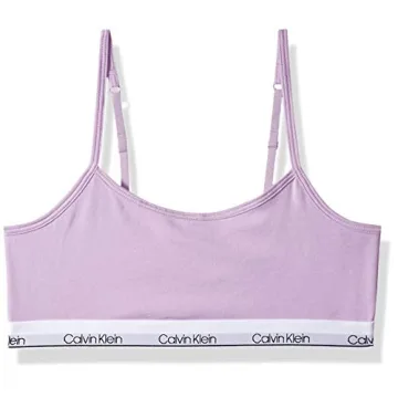 Calvin Klein Big Girls' Modern Cotton Bralette - Perfect Fit and Comfort