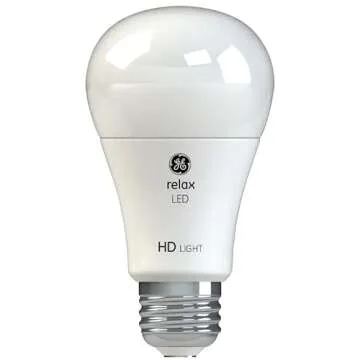 GE Relax LED Light Bulbs, 60 Watt, Soft White, A19 (4 Pack)