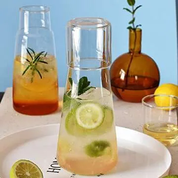 Elegant Nightstand Water Carafe Set by NDSWKR for Hydration