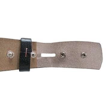 F&L CLASSIC Belt for buckle men Snap on Strap Full Grain One Piece Leather no buckle,1 1/2" Wide, Made in USA, 1288 Black size 32-XX