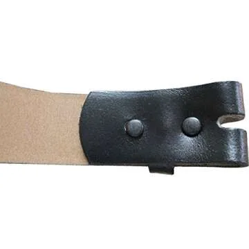 F&L CLASSIC Belt for buckle men Snap on Strap Full Grain One Piece Leather no buckle,1 1/2" Wide, Made in USA, 1288 Black size 32-XX