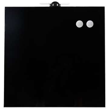 BIRDROCK HOME Magnetic Glass Dry Erase Board – Frameless Whiteboard for Office, Home, Classroom – Writing and Drawing Board with Magnets, Markers and Holders – Modern Acrylic Mount – Black - 2 Pack