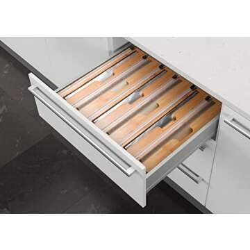 MELDEVO 2 in 1 Wrap Dispenser with Cutter and Labels, Plastic Wrap, Aluminum Foil and Wax Paper Disp...