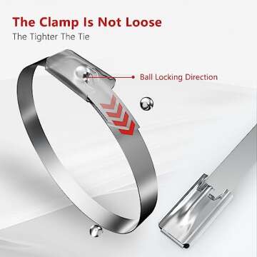 Durable Stainless Steel Zip Ties - 100pcs APIELE