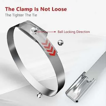 Durable Stainless Steel Zip Ties - 100pcs APIELE