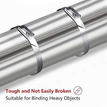 Durable Stainless Steel Zip Ties - 100pcs APIELE