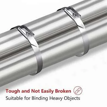 Durable Stainless Steel Zip Ties - 100pcs APIELE