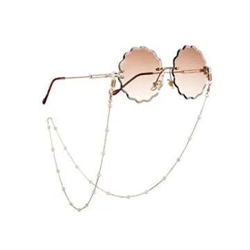 Sither Pearls Sunglasses Chian Reading Glasses Chain Strap Necklace for Women