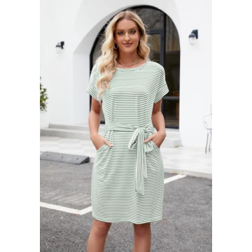 Stylish MEROKEETY Women's Summer Midi Dress in Mint