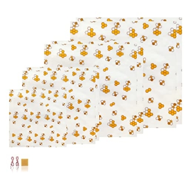 Beeswax Food Wrap Set of 7 - Eco-Friendly Food Storage