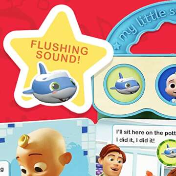 Cocomelon JJ's Potty Time 3-Button Potty Training Sound Board Book