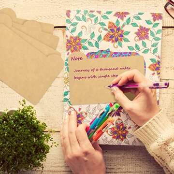 Epakh 100 Pieces Index Cards Dividers Tabbed Cards Ruled Note Card Dividers Lined Pattern Flash Cards Blank Studying Cards for Student Teacher Office School Supplies(Blank Style,5 x 3.5 Inch)