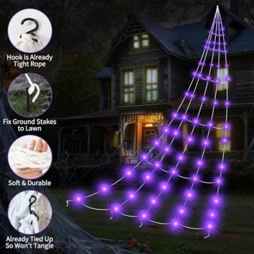 Halloween Spider Web LED Lights - 250 Count