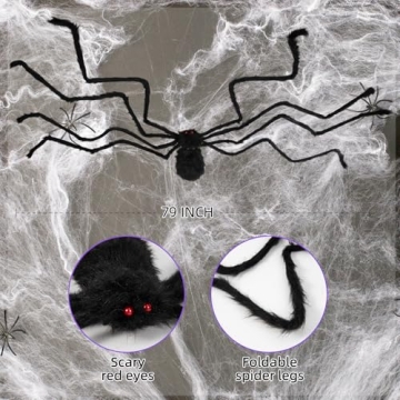 Halloween Spider Web LED Lights - 250 Count