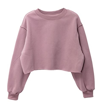 Amazhiyu Women Cropped Sweatshirt - Cozy Fall Essential