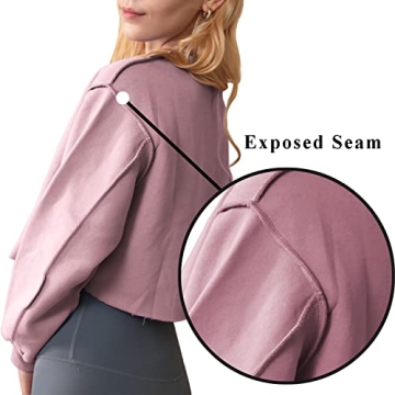 Amazhiyu Women Cropped Sweatshirt - Cozy Fall Essential