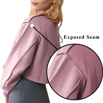 Amazhiyu Women Cropped Sweatshirt - Cozy Fall Essential