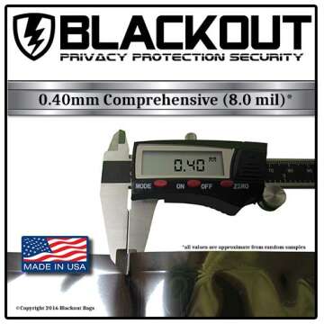 BLACKOUT Faraday Cage EMP Bags Premium Ultra Thick 12pc Prepping Kit Laptops Tablets Smartphones Hard Drives