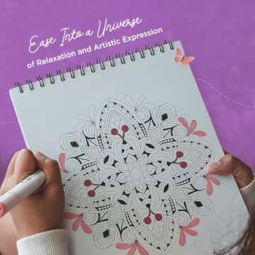 Mandala Coloring Book for Adults with Thick Artist Quality Paper, Hardback Covers, and Spiral Binding by ColorIt