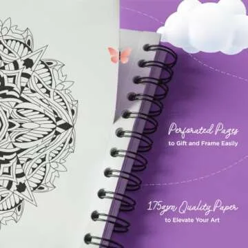 Mandala Coloring Book for Adults with Thick Artist Quality Paper, Hardback Covers, and Spiral Binding by ColorIt