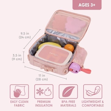 Bentgo Kids Glitter Lunch Bag - Ideal for Ages 3+