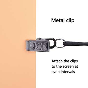 Backdrop Background Clips Holder for Photo Video Studio, 12 Pack, Black