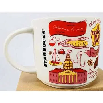 Starbucks Maryland Ceramic Mug Been There Series Across The Globe Collection, 14 Ounces