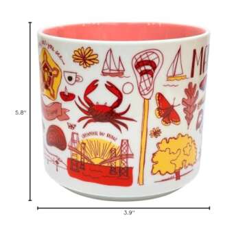 Starbucks Maryland Ceramic Mug Been There Series Across The Globe Collection, 14 Ounces