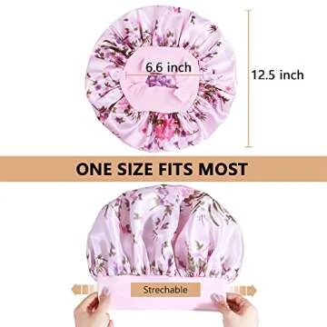 10PCS Satin Bonnets for Stylish Hair Protection