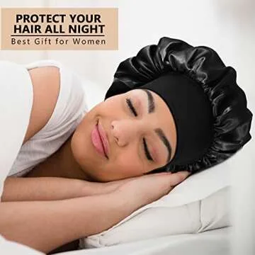 10PCS Satin Bonnets for Stylish Hair Protection