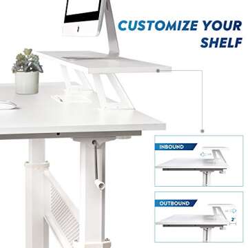 DEVAISE 55" Adjustable Height Standing Desk for Home & Office