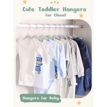 HOUSE DAY Velvet Baby Hangers 50 Pack, Premium Children's Hangers for Baby, Infant & Toddler Clothes...