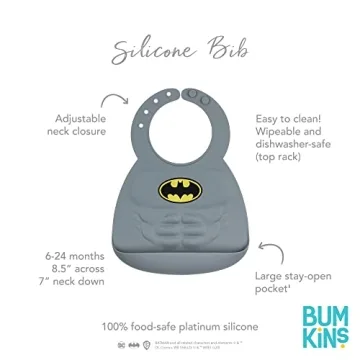 Bumkins Silicone Toddler Bib - Waterproof & Easy Clean