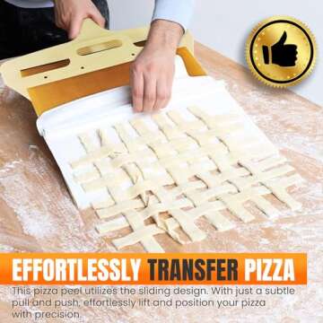 Sliding Pizza Peel Tool for Easy Baking Transfers