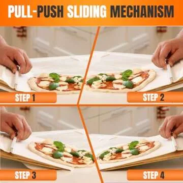 Sliding Pizza Peel Tool for Easy Baking Transfers