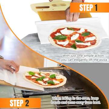 Sliding Pizza Peel Tool for Easy Baking Transfers
