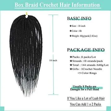 Flagship Crochet Box Braids 18 Inch - Easy Install & Full Look