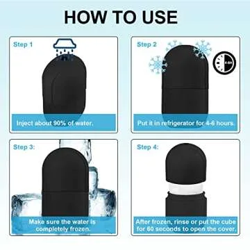 Ice Roller for Face and Eye, Upgrated Ice Face Roller, Ice Facial Cube,Facial Ice Roller Skin Care Tool for Eye Puffiness Relief & Remove Fine Lines Beauty Gift for Women(Black)