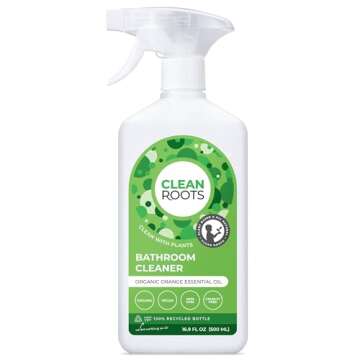 CLEAN ROOTS Bathroom Cleaner - EcoGarantie Certified Organic & Natural Ingredients