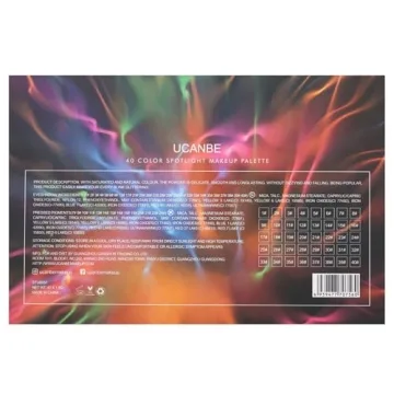 UCANBE 40 Color Eyeshadow Palette for Vibrant Looks