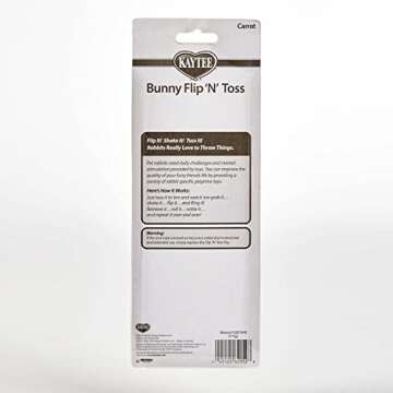 Kaytee Bunny Flip-N-Toss Toy Carrot for Rabbits, Guinea Pigs, and Other Small Animals