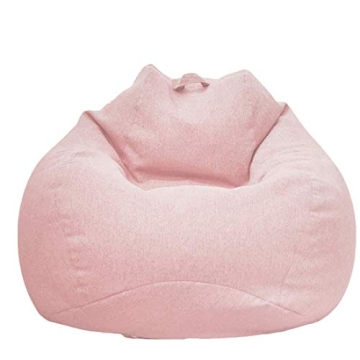 WAQIA Stuffed Animal Storage Bean Bag Chair Cover - Chic Cotton Linen for All