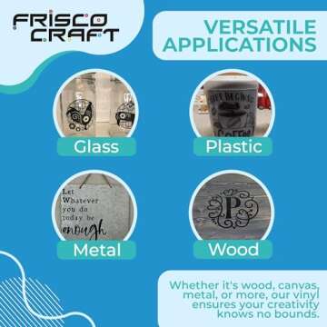 Frisco Craft Matte Black Permanent Vinyl for All Projects