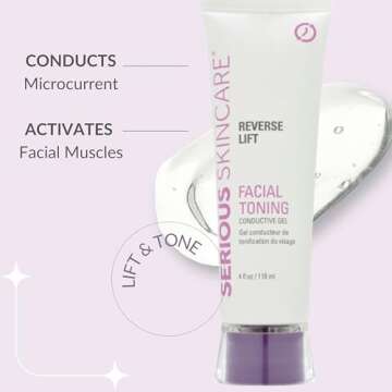 Serious Skincare Reverse Lift - Collagen Based Conductive Activator Gel for MicroCurrent Facial Toni...