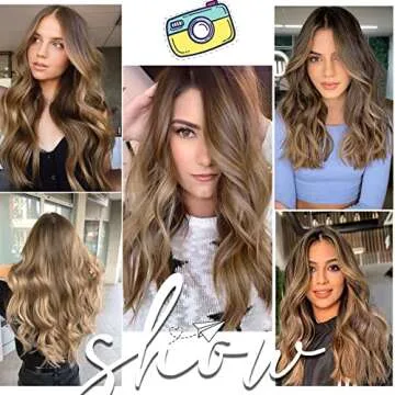 AISI QUEENS Brown Wig - Long Wavy Synthetic Style