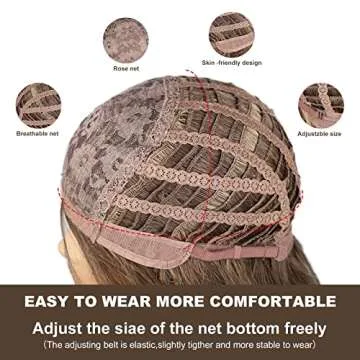 AISI QUEENS Brown Wig - Long Wavy Synthetic Style