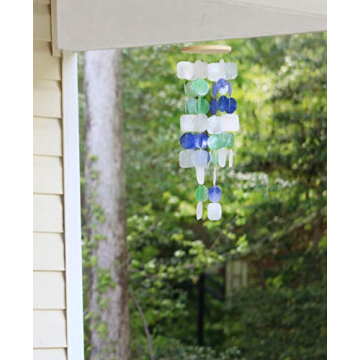 Beachcombers Capiz Wind Chime for Relaxing Home Decor