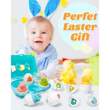 Kecristv Easter Egg Toy for Toddlers - Learning Fun!